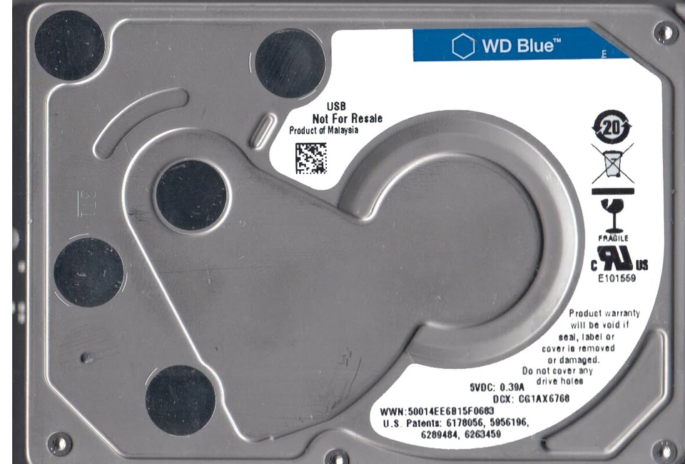 WD40NMZW-11GX6S1 2019 Thailand Parts for Data Recovery Without PCB - Image 1 of 1