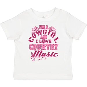 Inktastic I Love Country Music Cowgirl Toddler T-Shirt Country-western Clothing - Picture 1 of 9