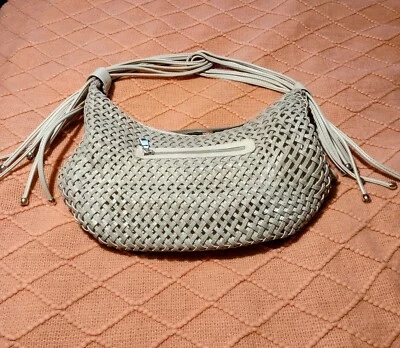 Sondra Roberts squared woven purse. Boho fringe style.  - Image 1 of 4