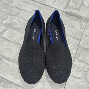 Rothy's The Flat Loafers Flats Shoes Womens Size 6 US 36.5 EU Black Slip On - Picture 1 of 12