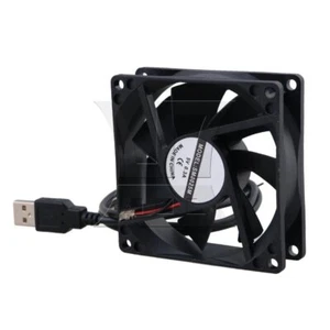 Plastic Black DC 5V USB Computer Case Cooling Fan 80*80mm 8025 - Picture 1 of 5