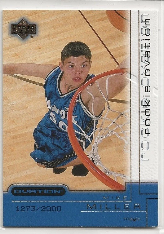 2000-01 UPPER DECK OVATION MIKE MILLER 1273/2000 ROOKIE MAGIC #65 - Image 1 of 2