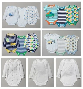 Baby Boys Bodysuit Set Age 0 3 6 9 12 Months Pack Vests Babygrows Safari Dog NEW - Picture 1 of 43