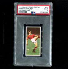 1959 Cadet Sweets LTD No 25 Bobby Charlton Footballers PSA 9