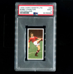 1959 Cadet Sweets LTD No 25 Bobby Charlton Footballers PSA 9