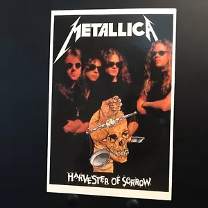 Postal vintage de Metallica - COSECHADORA DE SORROW - 1989 nueva y sin usar - Imagen 1 de 7