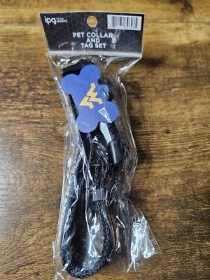 IPG TEAM SPORTS West Virginia Mountaineers NCAA Dog Collar Licensed 11-1/2"-19" Adjustable NEW