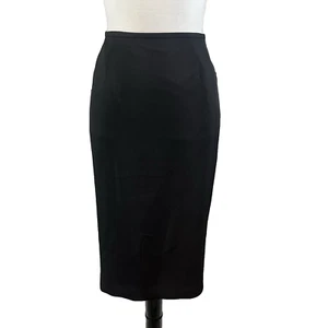 Falda Evan Picone Talla 8 Pequeña Clásica Negra Rodilla Recta Carrera Iglesia Traje - Imagen 1 de 9