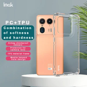IMAK For Motorola Edge 50 Ultra, Shockproof Airbags Clear Soft TPU PC Case Cover - Picture 1 of 8
