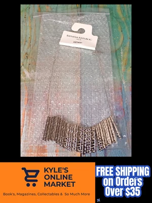 Banana Republic XOXO Women's Fringe Bar Necklace Silver Tone - NEW - Image 1 of 4