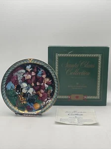 BING & GRONDAHL 1989 PORCELAIN SANTA CLAUS CHRISTMAS PLATE SANTA'S WORKSHOP Gd1 - Picture 1 of 6