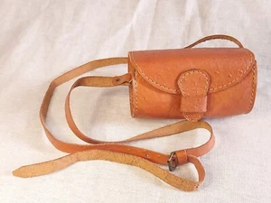 Vintage Small Brown / Tan Cylinder Shoulder Purse / Shoulder Bag - Picture 1 of 11