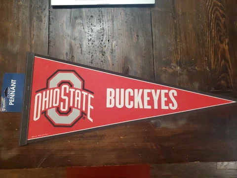 NEW Ohio State Buckeyes  NCAA 12 X 30 Felt Pennant Red White Silver Cover