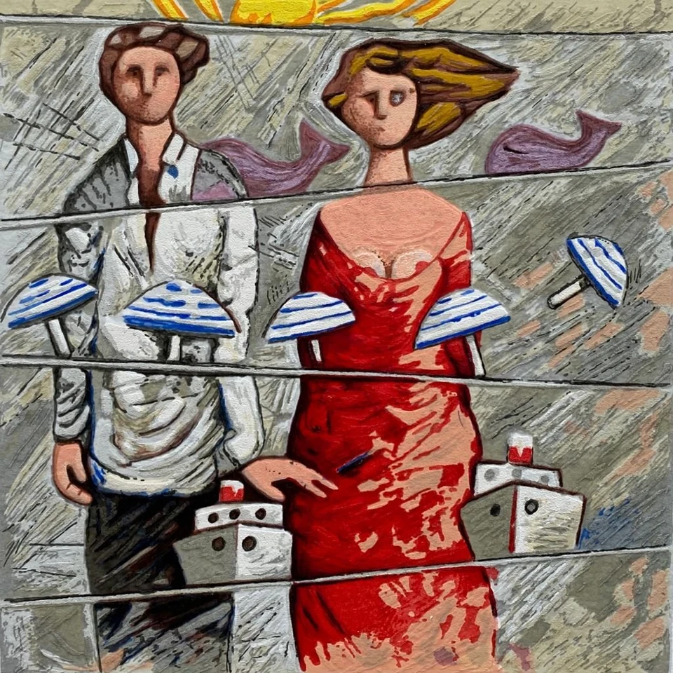 Rotte Traverse | Giampaolo Talani Serigrafia su Carta in Edizione Limitata 30x30 - Immagine 1 di 1