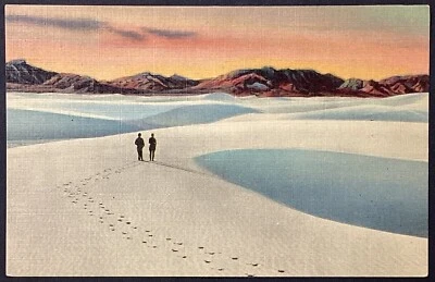 Alamagordo New Mexico Great White Sands Vintage Teich Standard Postcard Unposted - Image 1 of 2
