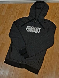 ELEMENT SKATEBOARD Hoodie Sweatshirt Men's Lg Dark Gray Full Zip Pockets Striped - Picture 1 of 7