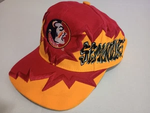 90er Florida State Seminolen Drew Pearson gezackter Rand Graffiti Mütze Druckknopflasche - Bild 1 von 13