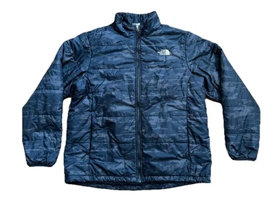 Men's North Face Black Camo Insulated Shell Quilted Puffer Full Zip Jacket Sz XL - Image 1 of 4
