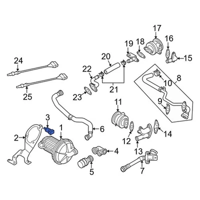 For Audi TT Quattro 04-09 Audi 06A133567A Secondary Air Injection Pump Insulator Foto 1 de 2