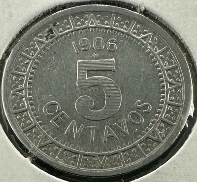 Mexico 1906 5 Centavos – KM#421 – Bronze Coin – Uncirculated – Sharp Details! - Image 1 of 2