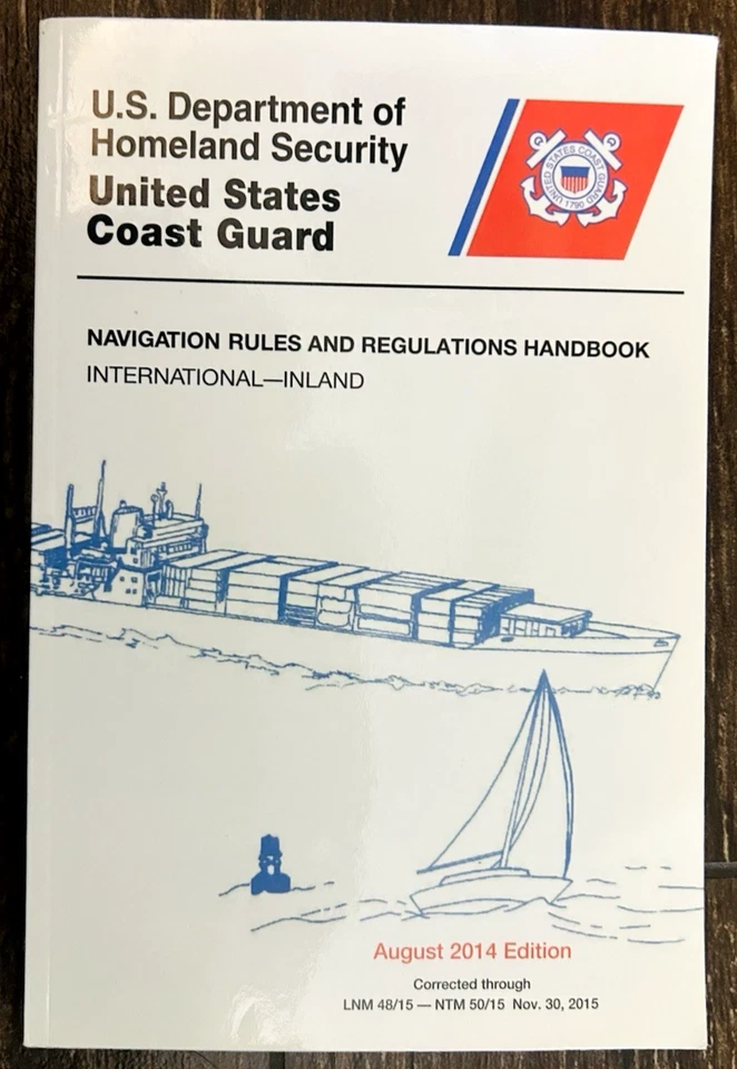 US Coast Guard Navigation Rules And Regulations Handbook  August 2014 Edition - Image 1 of 4