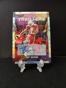 Trey Benson 2024 Rookies & Stars Auto #66/99 SP Silver Thrillers #T-TBN Arizona - Picture 1 of 2
