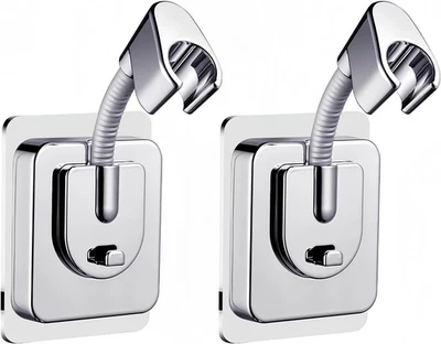 2 Duschkopfhalter ohne Bohren 360 Grad verstellbar selbstklebend Wandhalterung - Bild 1 von 4