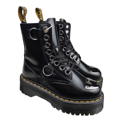 Botas de plataforma de cuero Dr. Martens Jadon Alt Buttero negras para mujer talla US 6 NUEVAS CON ETIQUETAS Foto 1 de 4