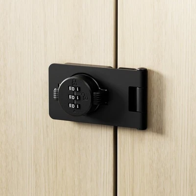 ETEKJOY Keyless Cabinet Lock 3-Digit Combination Password Hasp Latch Lock Twist Knob....