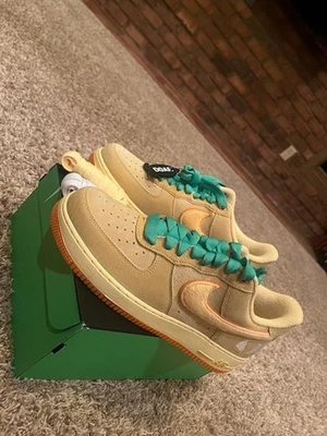 Oregon “Duck Or Egg” Air Force 1 Yellow G.O.A.T. Exclusive (Size 11) - Image 1 of 4