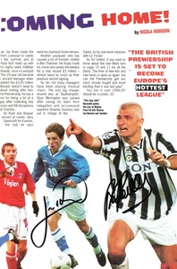 MIDDLESBROUG: JUNINHO & FABRIZIO RAVANELLI SIGNED A4 (12x8) MAGAZINE PICTURE+COA - Picture 1 of 1