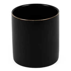 Ceramic Pencil Holder for Desk - Cute Gold Trim Pen Aesthetic Makeup Brush Cu... - Foto 1 di 5