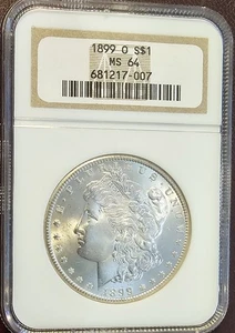 1899-O 1 $ Morgan Silber Dollar NGC MS64 - Bild 1 von 4
