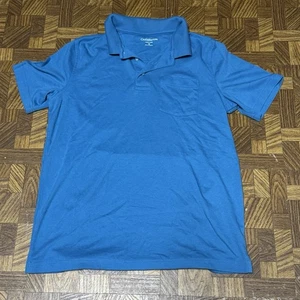 Polo informal Croft & Barrow para hombre manga corta abotonada fácil cuidado azul claro talla M - Imagen 1 de 9