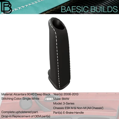 ✅06-13 Manija de freno eléctrico BMW E9X Alcantara con costuras Foto 1 de 4