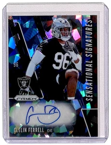 2019 Sensational Signatures Blue Ice Clelin Ferrell Auto 61/99 Oakland Raiders - Bild 1 von 2