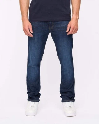 Crosshatch - Pantalones de mezclilla para hombre 'CHAS' calce recto - Lavado oscuro Foto 1 de 4