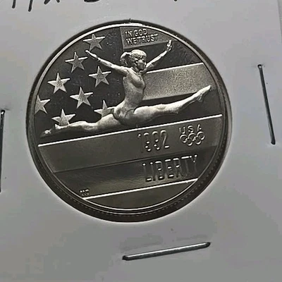 1992 S Olympics Gymnastics Half Dollar Proof Commemorative Coin Uncirculated  - Image 1 of 2