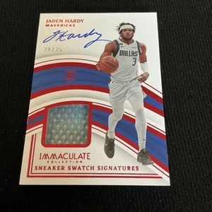 2022-23 Immaculate Jaden Hardy RC Sneaker Swatch Patch Auto 20/25 - Picture 1 of 2