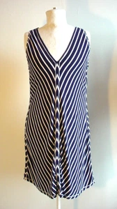 Max Studio Sleeveless Sundress Size Medium Beach Dress Striped Stretch - Picture 1 of 6