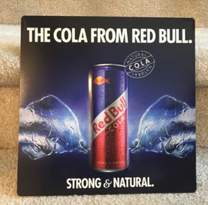 Red Bull Cola Metal Tin Tacker Double Sided Bar Sign 10" x 10"  FREE SHIPPING - Picture 1 of 5