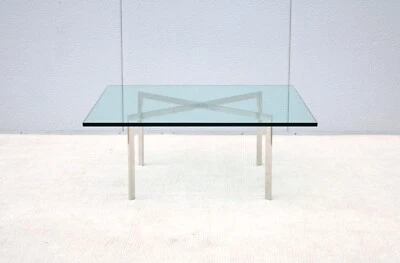 Modernism Ludwig Mies van der Rohe Knoll Barcelona Coffee Table Stainless Steel - Image 1 of 4