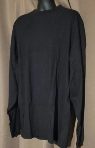 TALHA USA Men's Thermal Crew Neck Long Sleeve Shirt Black Size 5XL  100% Cotton  - Picture 1 of 5