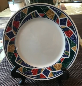 Majesty Stoneware Allegro 8703 China (Mosaic Design) Set of 7 Salad Plates - Picture 1 of 4