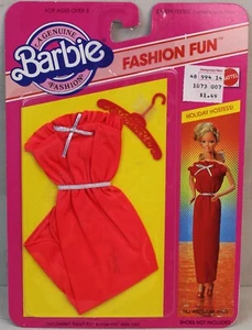Vintage 1983 Barbie 4803 Mode Spaß Kleidung Kleid Urlaub Hostess rot versiegelt - Bild 1 von 5