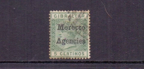MOROCCO AGENCIES 1898 QV 5c V FOR A SG1a USED CAT £75 Cover