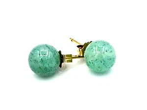 Magníficas Pendientes De Oro De 18 Quilates - Jadeíta - 2,07 g - Imagen 1 de 3