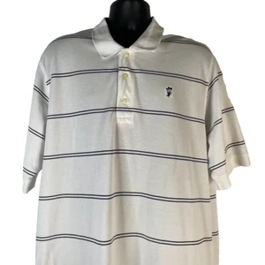 Page Tuttle Polo Shirt Mens XXL Blue White Stripe Short Sleeve Pima Cotton- READ - Picture 1 of 13