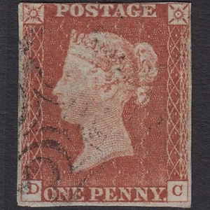 T29_27 GB QV 1841 1d RED-BROWN PLATE 36 SG8-B1(1) DC GU NR 4 MARGINS MX - Picture 1 of 2