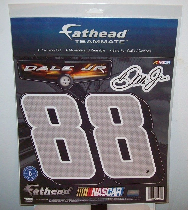 DALE EARNHARDT JR 88 FATHEAD TEAMMATES REUSABLE VINYL WALL GRAPHICS BRAND NEW!! - Image 1 of 1